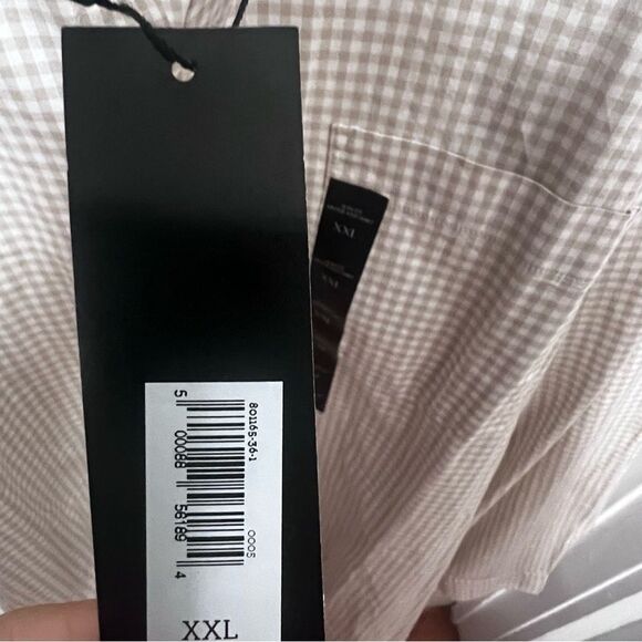 NWT Banana Republic men's button down collar long sleeves shirt untucked fit xxl - Picture 8 of 9